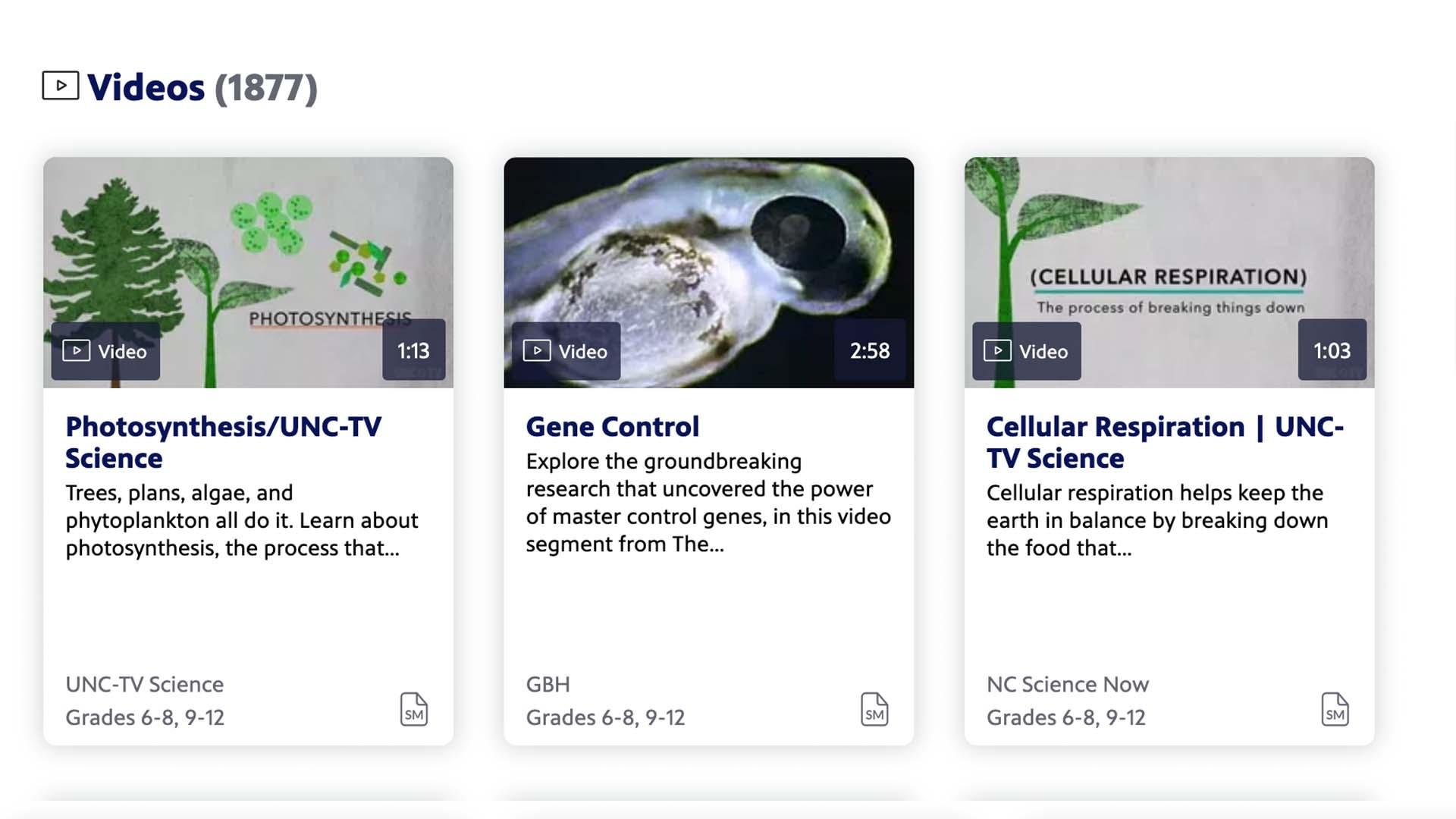 Life science lessons tiles