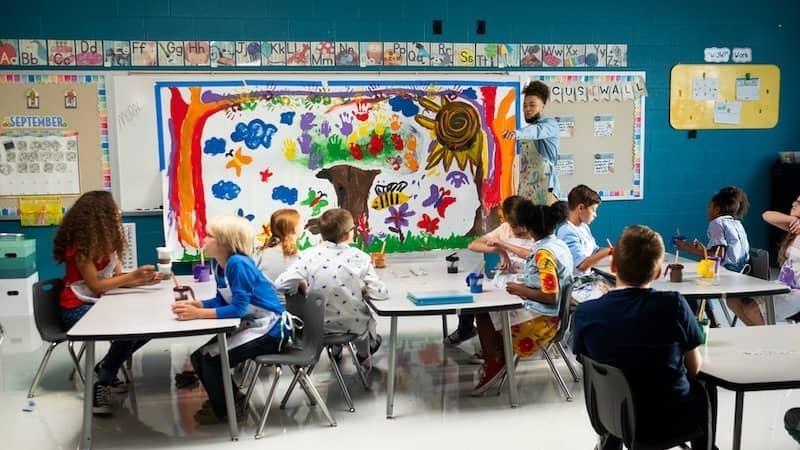 children in the classroom