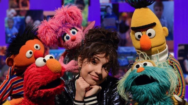 Sesame Street puppets with young host