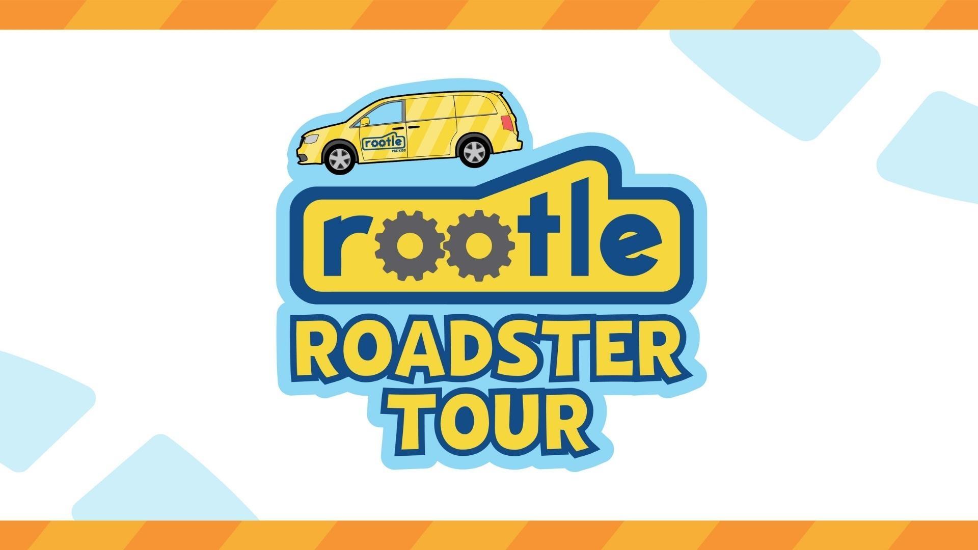 The Rootle Roadster Tour logo featuring a graphic of the Rootle Roadster van.