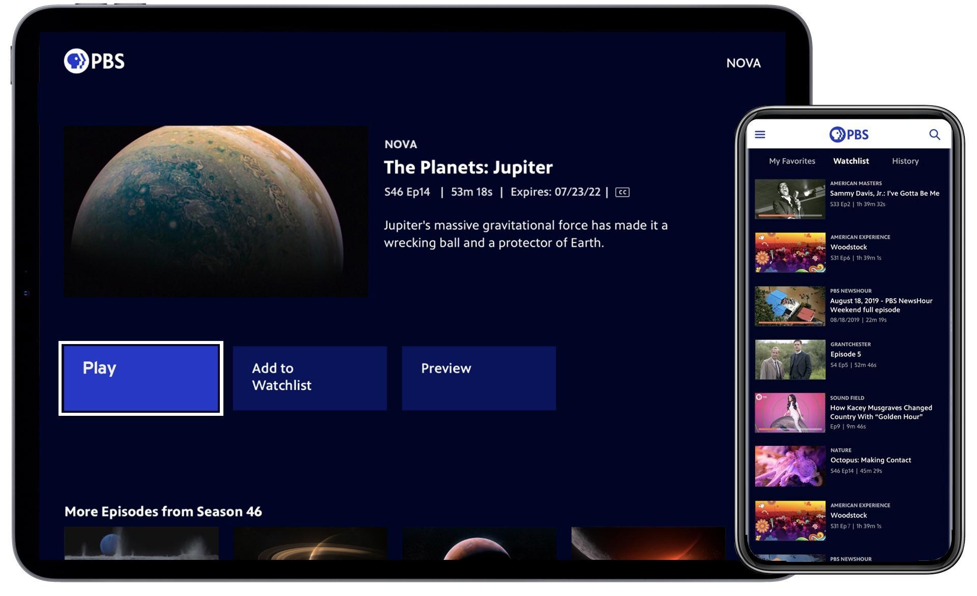 PBS App for Mobile